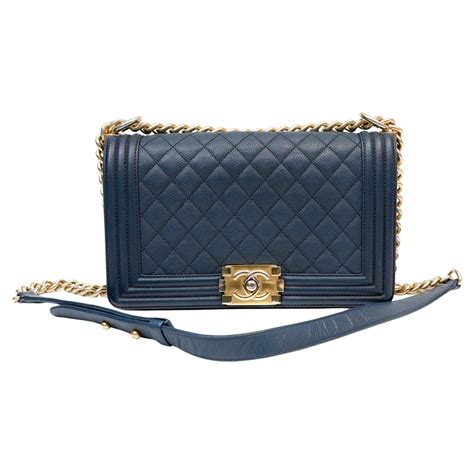 chanel boy blue 2017|navy blue chanel boy bag.